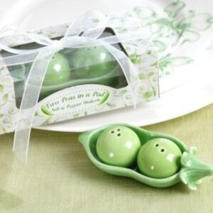 Salt & Pepper Shakers Two Peas in A Pod Party Shower Gift Collectible Kate Aspen
